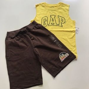NWT Boys GAP 5 5T Tank Logo Shirt Shorts Set NEW